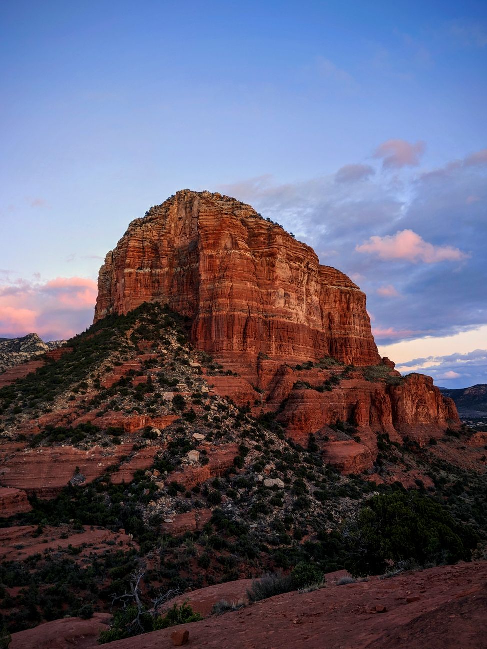 A hiking trail winding through Sedona's red rocks